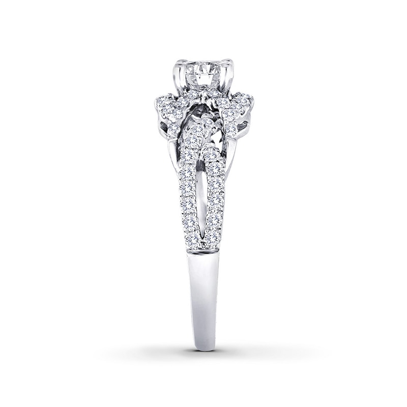 Main Image 3 of Previously Owned THE LEO Engagement Ring 1 ct tw Diamonds 14K White Gold - Size 10.25