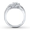 Thumbnail Image 2 of Previously Owned Heart Promise Ring 1/10 ct tw Round-cut Diamonds Sterling Silver - Size 6.5