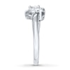 Thumbnail Image 3 of Previously Owned Heart Promise Ring 1/10 ct tw Round-cut Diamonds Sterling Silver - Size 6.5