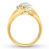 Thumbnail Image 2 of Previously Owned Diamond Ring 1/2 ct tw Round & Baguette 10K Yellow Gold Size 9.5