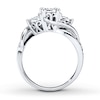 Thumbnail Image 2 of Previously Owned 3-Stone Diamond Ring 1 ct tw Round-cut 14K White Gold - Size 5