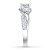 Thumbnail Image 3 of Previously Owned 3-Stone Diamond Ring 1 ct tw Round-cut 14K White Gold - Size 5
