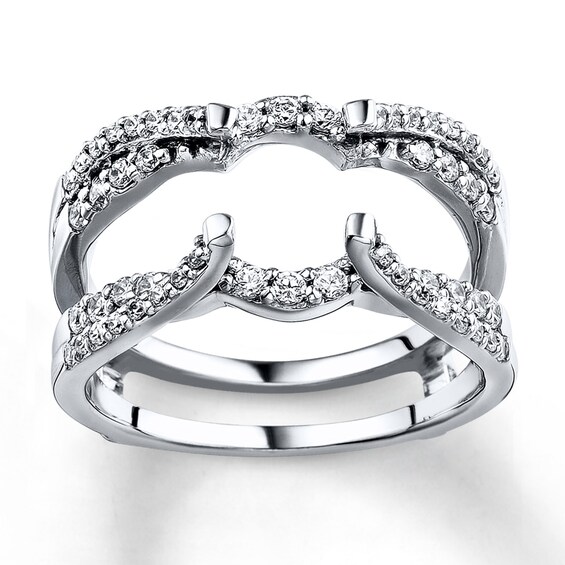 Previously Owned Diamond Enhancer Ring 1/ ct tw Round-cut 14K White Gold