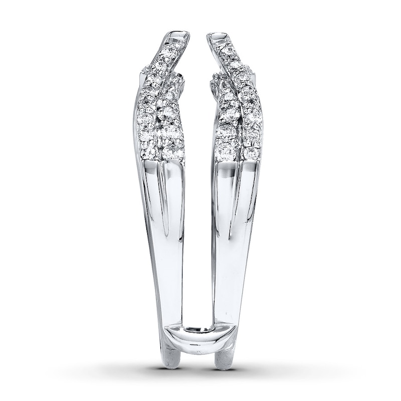 Main Image 3 of Previously Owned Diamond Enhancer Ring 1/2 ct tw Round-cut 14K White Gold Size 11.5