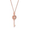 Thumbnail Image 3 of Previously Owned Emmy London Diamond Key Necklace 1/6 ct tw 10K Rose Gold 20"