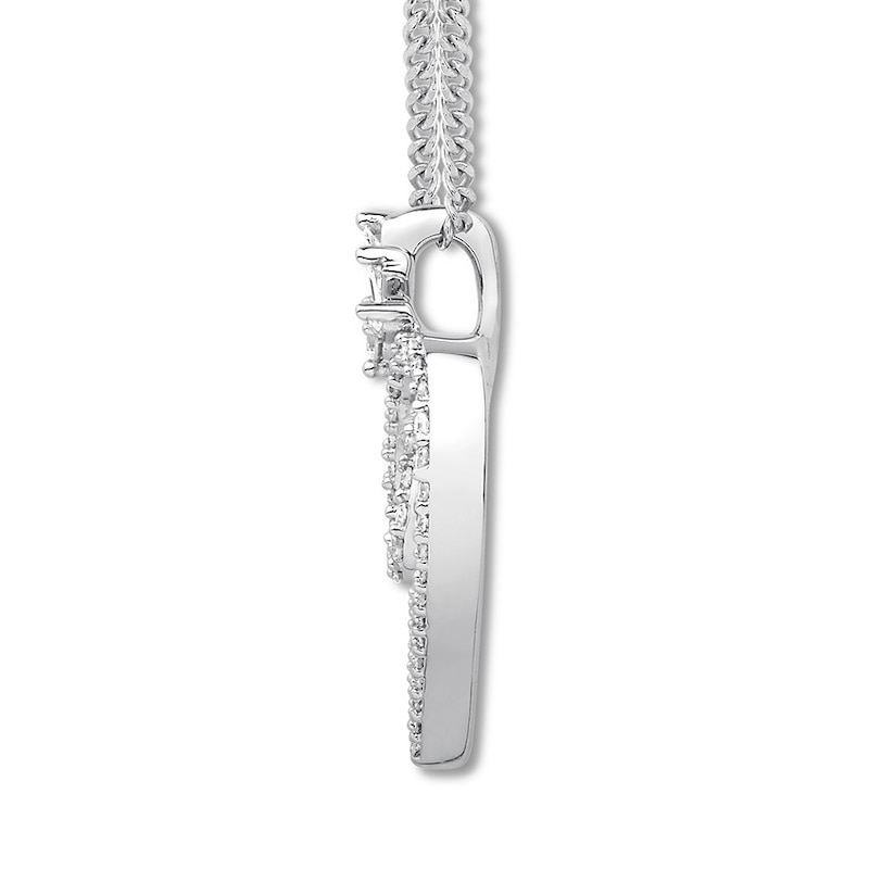 Main Image 2 of Previously Owned Emmy London Diamond Heart Necklace 1/5 ct tw Sterling Silver 20"