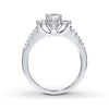 Thumbnail Image 2 of Previously Owned THE LEO Engagement Ring 7/8 ct tw Princess & Round-cut Diamonds 14K White Gold - Size 4.5