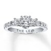 Thumbnail Image 0 of Previously Owned THE LEO Engagement Ring 7/8 ct tw Princess & Round-cut Diamonds 14K White Gold - Size 8.75