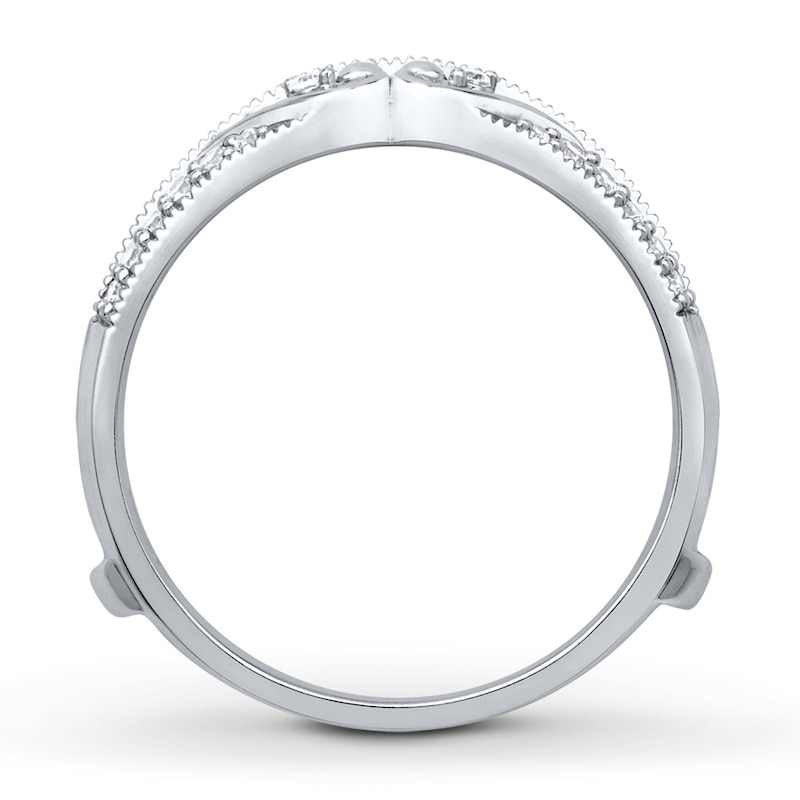 Main Image 2 of Previously Owned Diamond Enhancer Ring 1/5 ct tw Round-cut 10K White Gold Size 10.5