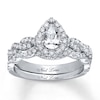 Thumbnail Image 0 of Previously Owned Neil Lane Bridal Set 1-1/5 ct tw Pear & Round-cut Diamonds 14K White Gold - Size 4