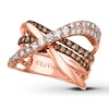 Thumbnail Image 1 of Previously Owned Le Vian Chocolate Diamond Ring 1-1/5 ct tw Round-cut 14K Strawberry Gold - Size 10