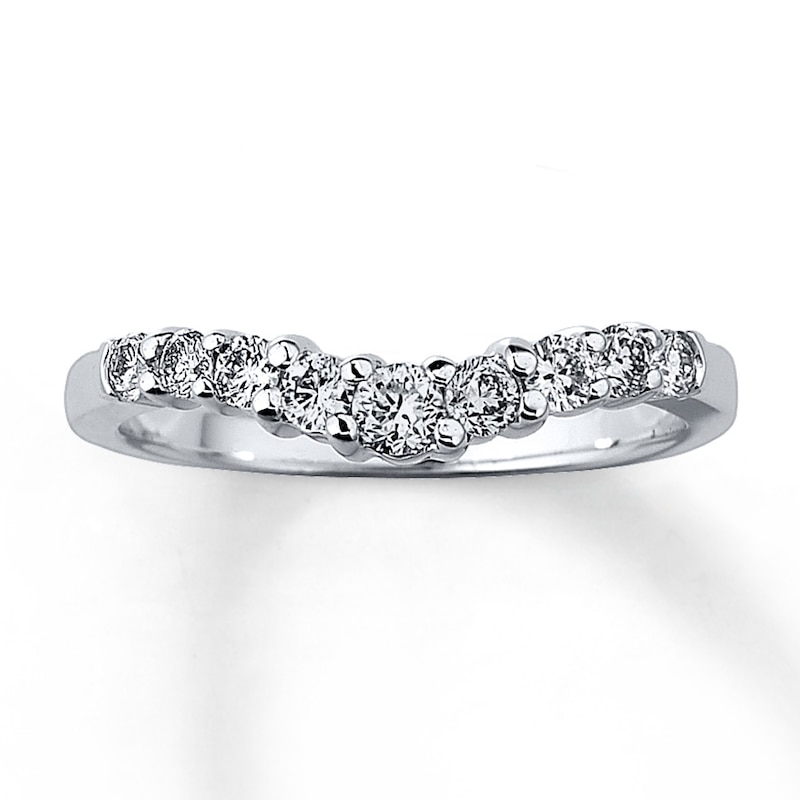 Main Image 1 of Previously Owned Diamond Enhancer Ring 3/8 ct tw Round-cut 14K White Gold Size 9.5