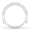 Thumbnail Image 2 of Previously Owned Diamond Enhancer Ring 3/4 ct tw Round & Baguette-cut 14K White Gold - Size 3.75
