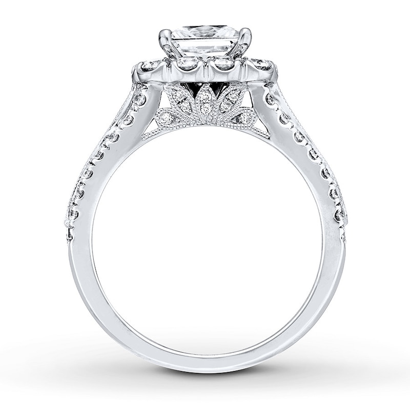 Main Image 2 of Previously Owned Neil Lane Diamond Engagement Ring 3 ct tw Princess & Round-cut 14K White Gold
