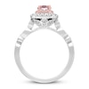 Previously Owned Neil Lane Morganite Engagement Ring 5/8 ct tw Round-cut Diamonds 14K Gold