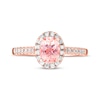 Thumbnail Image 3 of Previously Owned Morganite Engagement Ring 1/4 ct tw Round-cut Diamonds 14K Rose Gold