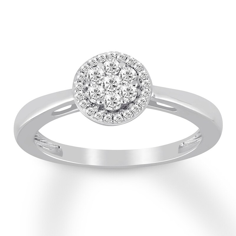 Main Image 1 of Previously Owned Diamond Ring 1/4 ct tw Round-cut 10K White Gold