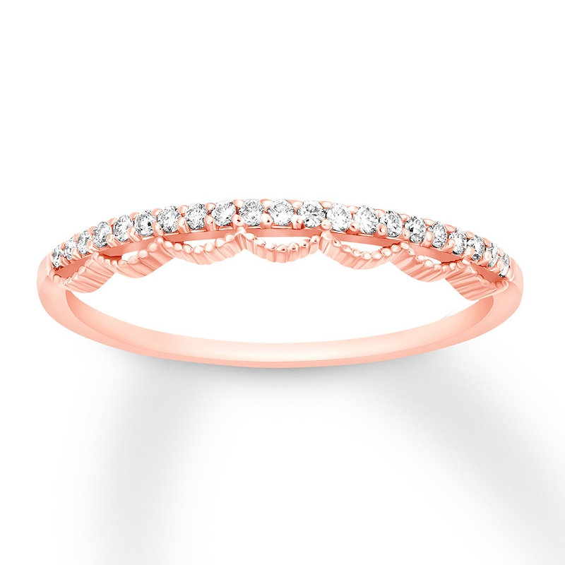 Main Image 1 of Previously Owned Diamond Anniversary Band 1/10 ct tw Round-cut 10K Rose Gold