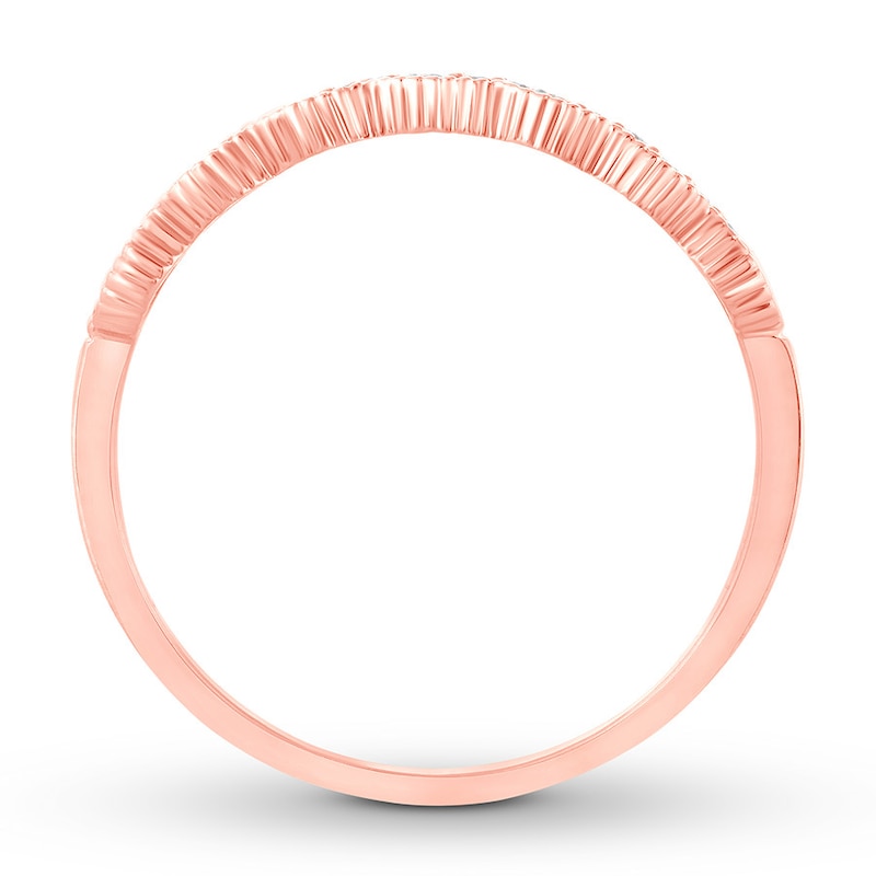 Main Image 2 of Previously Owned Diamond Anniversary Band 1/10 ct tw Round-cut 10K Rose Gold