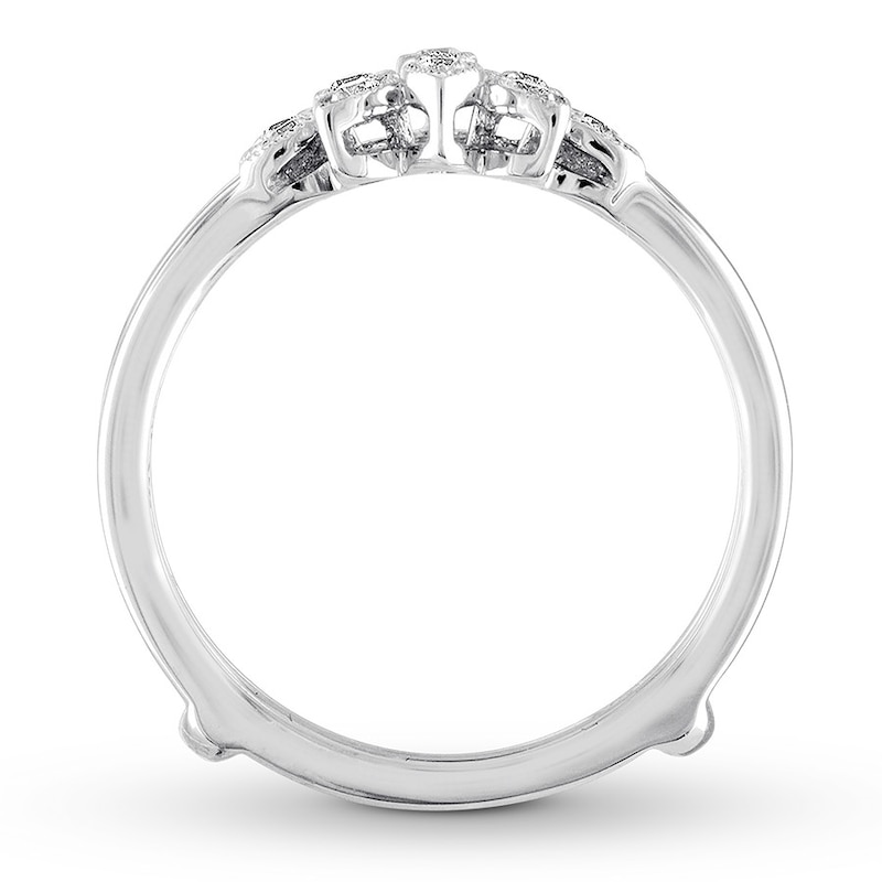 Main Image 2 of Previously Owned Diamond Enhancer Ring 1/8 ct tw Round-cut 14K White Gold