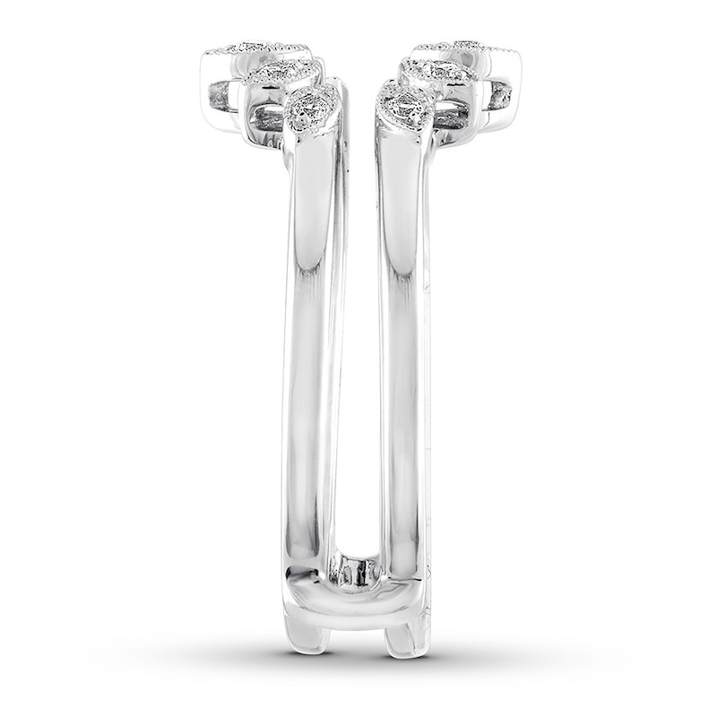 Main Image 3 of Previously Owned Diamond Enhancer Ring 1/8 ct tw Round-cut 14K White Gold