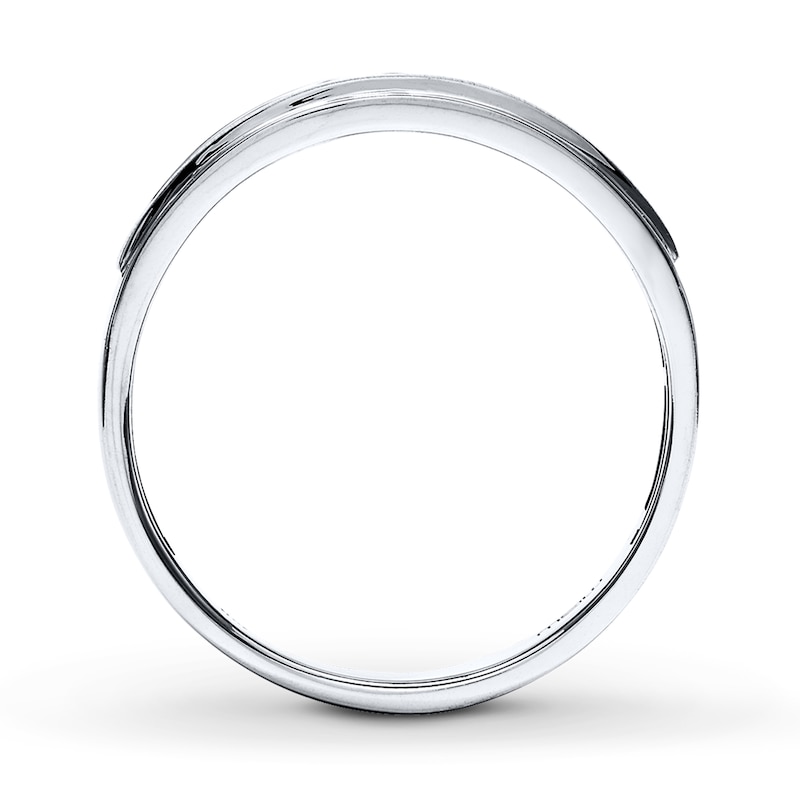 Previously Owned Men's Diamond Wedding Band 1/4 ct tw Round-cut 10K White Gold