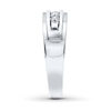 Previously Owned Men's Diamond Wedding Band 1/4 ct tw Round-cut 10K White Gold