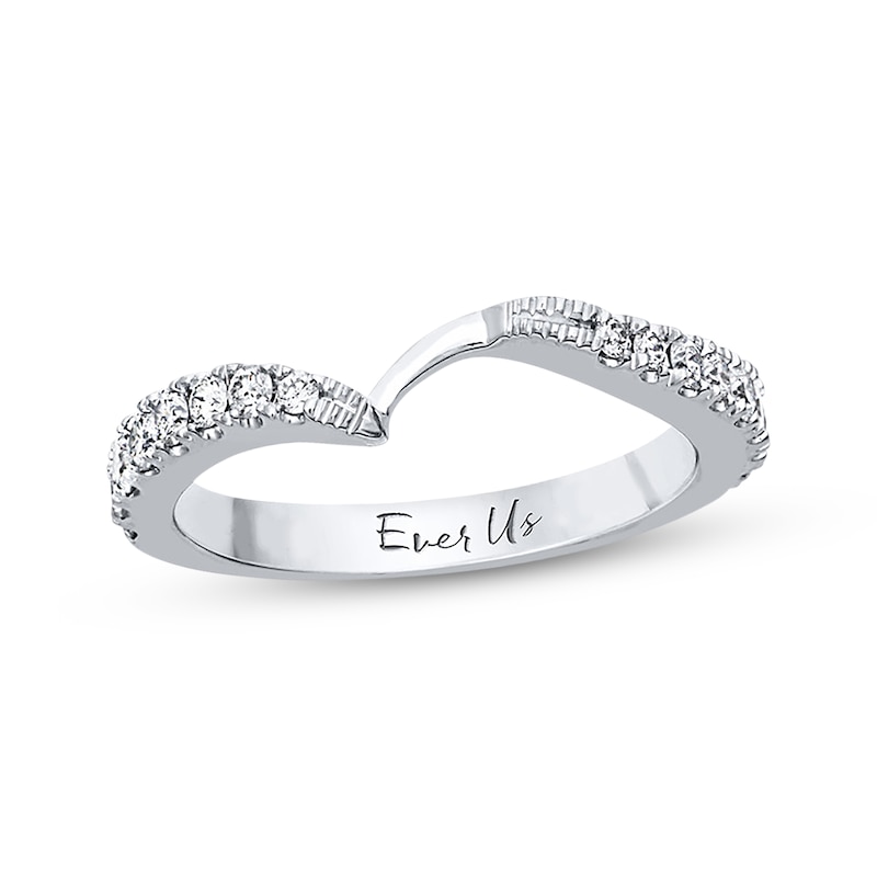 Main Image 1 of Previously Owned Ever Us Wedding Band 1/2 ct tw Round-cut Diamonds 14K White Gold