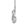 Thumbnail Image 3 of Previously Owned Heart Necklace 1/4 ct tw Diamonds 10K White Gold