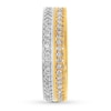 Thumbnail Image 3 of Previously Owned Men's Diamond Spinning Wedding Band 1 ct tw Round-cut 14K Two-Tone Gold - Size 10