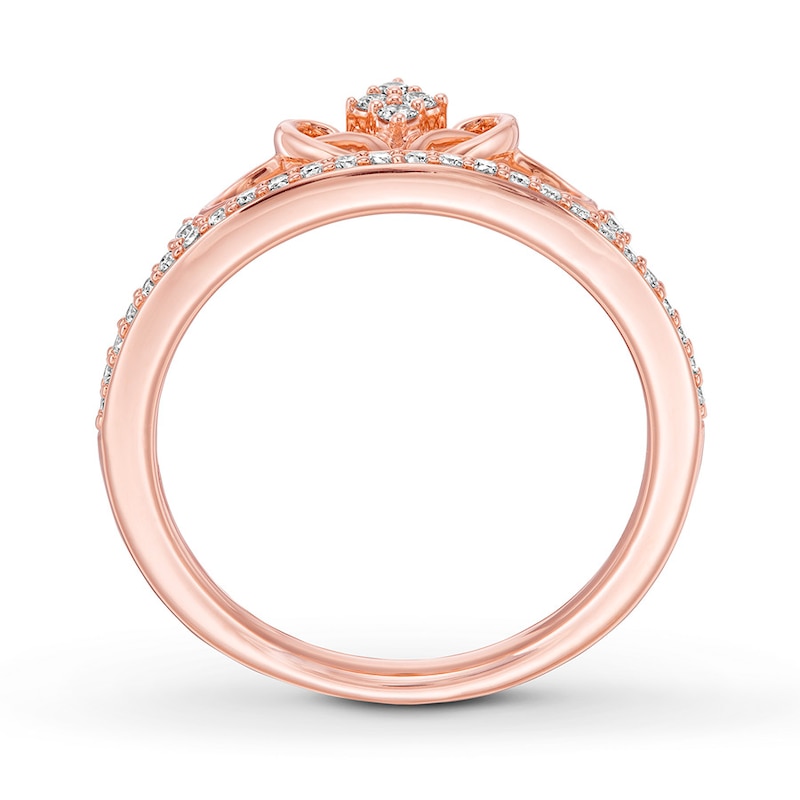 Main Image 2 of Previously Owned Emmy London Diamond Tiara Ring 1/5 cttw Round-cut 10K Rose Gold
