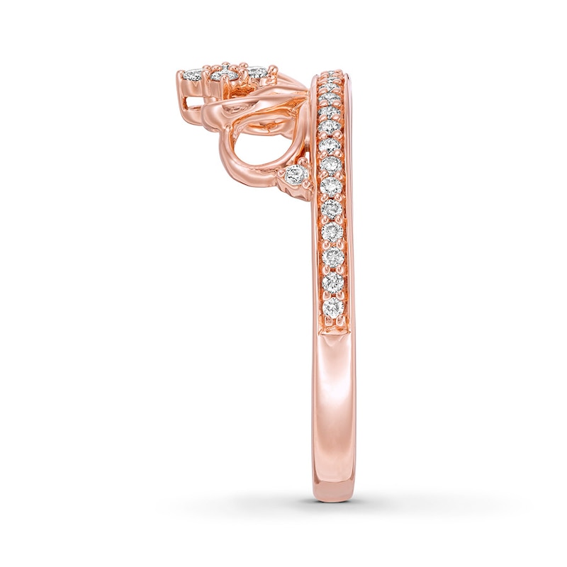 Main Image 3 of Previously Owned Emmy London Diamond Tiara Ring 1/5 cttw Round-cut 10K Rose Gold