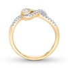 Thumbnail Image 1 of Previously Owned Interwoven Diamond Ring 1/10 ct tw Round-cut 10K Yellow Gold