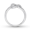 Previously Owned Interwoven Diamond Ring 1/10 ct tw Round-cut Sterling Silver