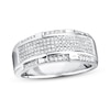 Thumbnail Image 1 of Previously Owned Men's Band 1/2 ct tw Round-cut Diamonds 10K White Gold - Size 4.5