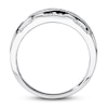 Thumbnail Image 2 of Previously Owned Men's Band 1/2 ct tw Round-cut Diamonds 10K White Gold - Size 4.5