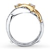 Thumbnail Image 2 of Previously Owned Diamond Enhancer Ring 1/2 ct tw Round-cut 14K Two-Tone Gold - Size 11.5
