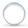 Thumbnail Image 2 of Previously Owned Men's Diamond Wedding Band 1/4 ct tw Square-cut 14K White Gold - Size 12.75