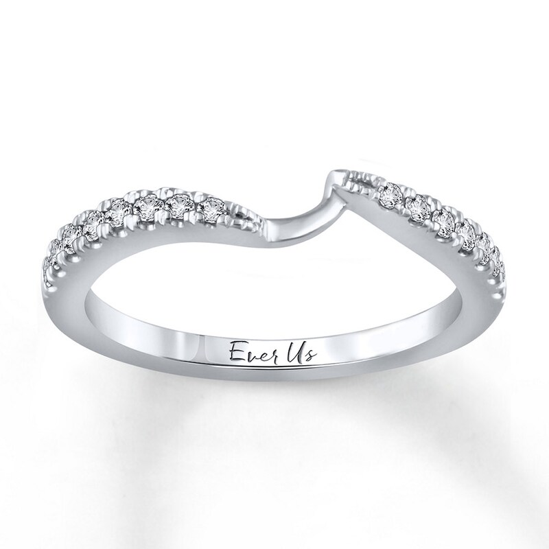 Main Image 1 of Previously Owned Ever Us Diamond Band 1/5 ct tw Round-cut 14K White Gold - Size 9