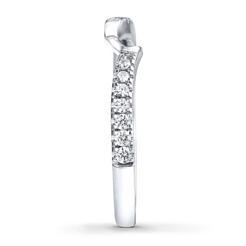 Main Image 4 of Previously Owned Ever Us Diamond Band 1/5 ct tw Round-cut 14K White Gold - Size 9