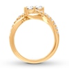Thumbnail Image 3 of Previously Owned Ever Us Two-Stone Diamond Anniversary Ring 1 ct tw Round-cut 14K Yellow Gold Size 10