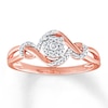 Thumbnail Image 1 of Previously Owned Diamond Ring 1/8 ct tw Round-cut 10K Rose Gold - Size 4.75