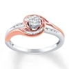 Thumbnail Image 1 of Previously Owned Diamond Ring 1/5 ct tw Baguette & Round-cut 10K Two-Tone Gold - Size 9.25