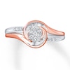 Thumbnail Image 2 of Previously Owned Diamond Ring 1/5 ct tw Baguette & Round-cut 10K Two-Tone Gold - Size 9.25