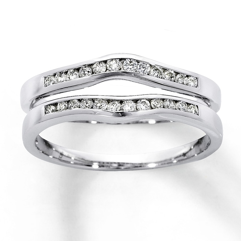 Main Image 1 of Previously Owned Enhancer 1/4 ct tw Round-cut Diamonds 14K White Gold - Size 5.25