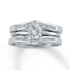 Thumbnail Image 3 of Previously Owned Enhancer 1/4 ct tw Round-cut Diamonds 14K White Gold - Size 5.25