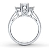 Thumbnail Image 1 of Previously Owned Engagement Ring 1-1/2 ct tw Round-cut Diamonds 14K White Gold - Size 5.75