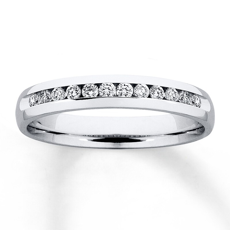 Main Image 1 of Previously Owned Anniversary Band 1/4 ct tw Round-cut Diamonds 14K White Gold Size 9