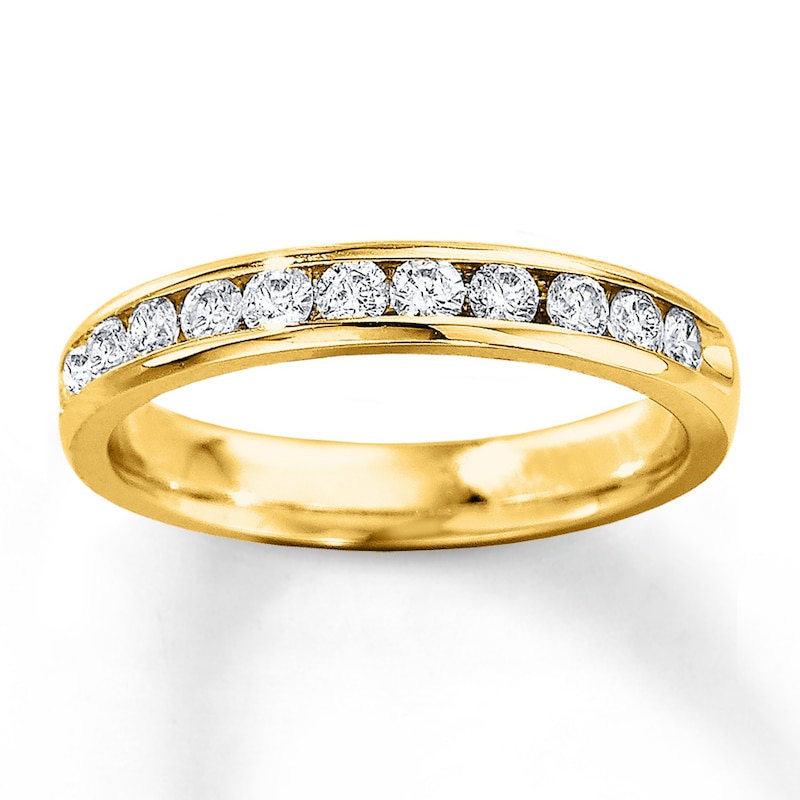 Main Image 1 of Previously Owned Anniversary Band 1 ct tw Round-cut Diamonds 14K Yellow Gold Size 8.5