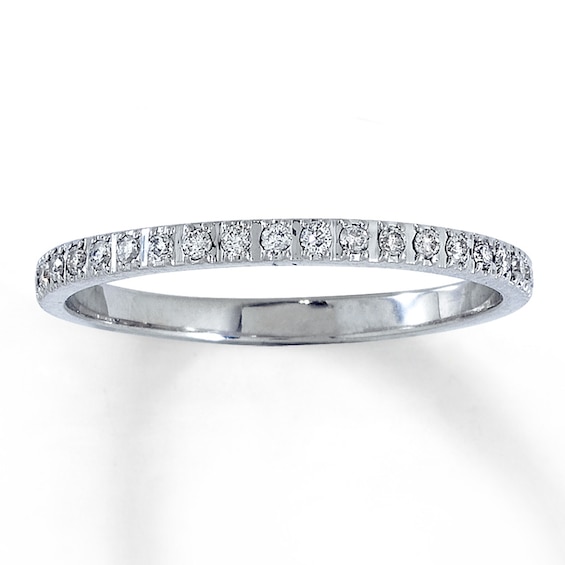Previously Owned Diamond Anniversary Band 1/5 ct tw Round-cut 14K White Gold Size 4.75
